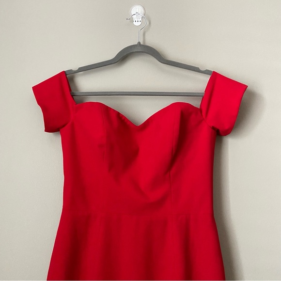 DRESS THE POPULATION Off Shoulder Cocktail Dress Red Size M - Picture 4 of 13